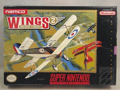 Wings 2 Aces High (Super Nintendo | SNES) Authentic BOX ONLY