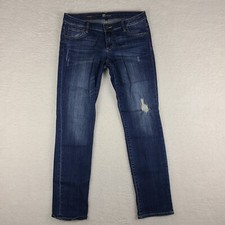 Kut From The Kloth Jeans Womens 4 Blue Boyfriend Distress Dark Wash Denim