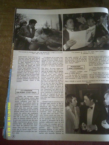REVUE VINTAGE 1975 MIREILLE DARC MA VIE AVEC ALAIN DELON 4 PAGES - Imagen 2 de 3