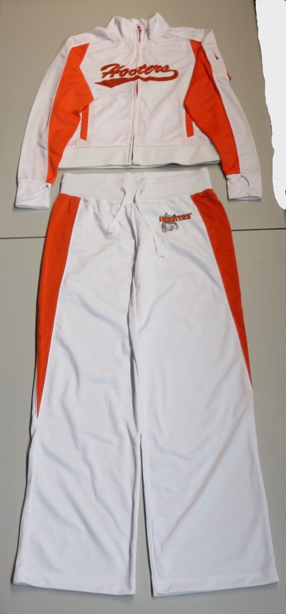 New AUTHENTIC HOOTERS ▫ Jumpsuit Track Warm Up Suit XS ▫ White