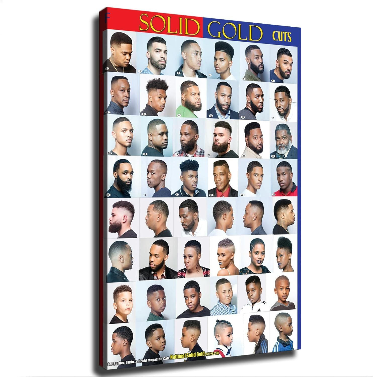 Barbershop Poster Men's Haircuts Poster of A Modern Barbershop Barber Canvas