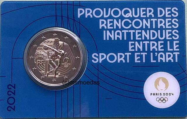 Frankreich 2 Euro CoinCard 2022 Olympische Spiele 2024 Paris Münzkarte nach Wahl