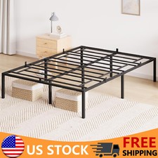Metal Full Bed Frame Platform Heavy Duty Sturdy Steel Slat Support Bed Frame US