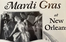 Original 1926 New Orleans Mardi Gras Southern Pacific Train Travel Railroad Ad