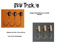 25 Large tube insert Jig Head  ~ 1/8,  1/4 or 3/8 oz ~ FREE Shipping