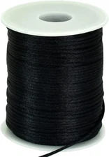 2mm x 110 Yards Black Nylon Cord Satin String for Bracelet Jewelry Making