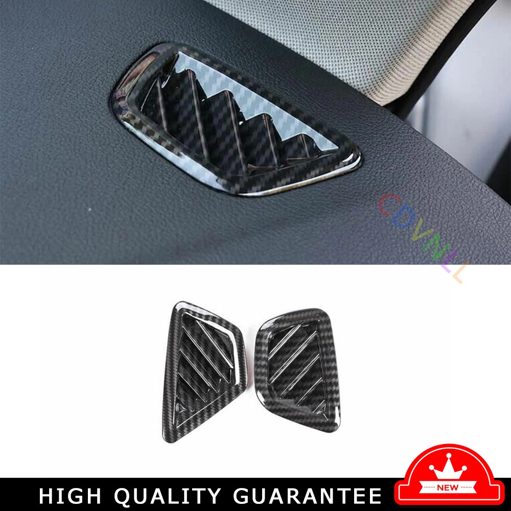 Instrument L&R Air Outlet Vent Trim 2* For BMW 5 Series G30 18-2022 Carbon Fiber