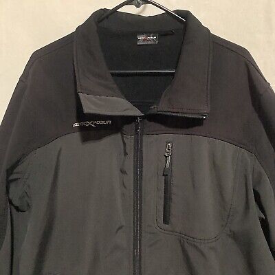 ZX ZeroXPosur Full Zip Jacket Men's Size XL Black 2-Tone ZX ZeroXPosur Full Zip Jacket Men's Size XL Black 2-Tone