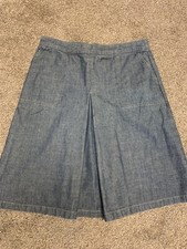 Denim Vintage Skirt Pleat Eddie Bauer