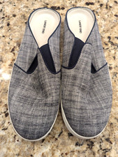 Lands End Women's Spring Clog Slipper Shoe Chambray Blue size 8