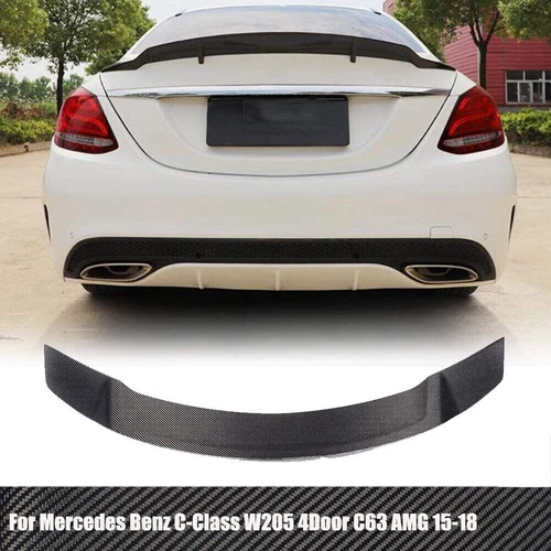 Alerón trasero de fibra de carbono para Benz W205 C200 C43 C63 2015-20 - Imagen 8 de 12