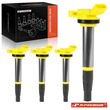A-Premium 4Pcs Yellow Ignition Coil for Toyota C-HR 18-22 Corolla Prius Lexus