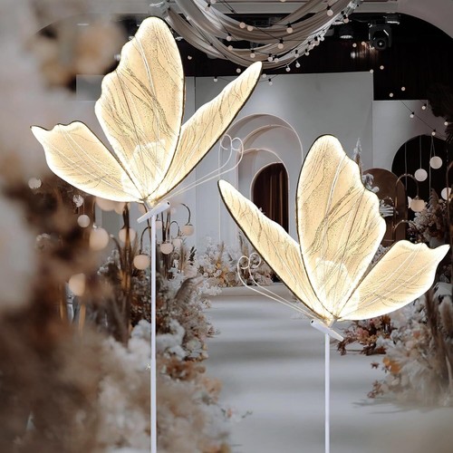 Lampada da terra farfalla 1-2 pezzi bianco caldo per matrimonio festa eventi decorazione camera da letto - Foto 14 di 14