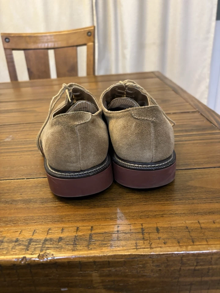 Chaps Men’s Tan Suede Oxford Dress Shoes – Size 10.5M – Leather Upper – EUC - Image 3 of 4