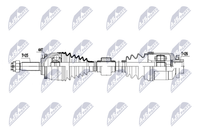 NTY NPW-HY-647 Antriebswelle Vorne Rechts FüR Hyundai
