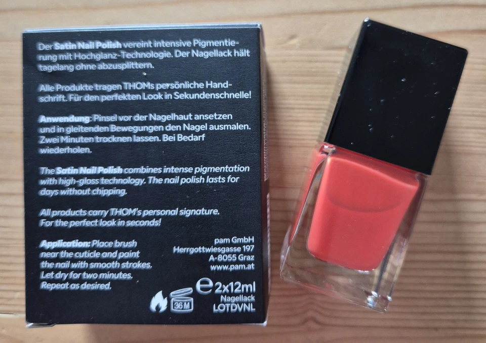 Thomas Rath Beauty 3 Teil. Set Nagellack Lippenstift Lipgloss Tangerine Blossom - Bild 3 von 4