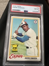 1978 Topps Baseball Card #72 Andre Dawson All-Star Rookie HOF Expos PSA 8 NM-MT. rookie card picture