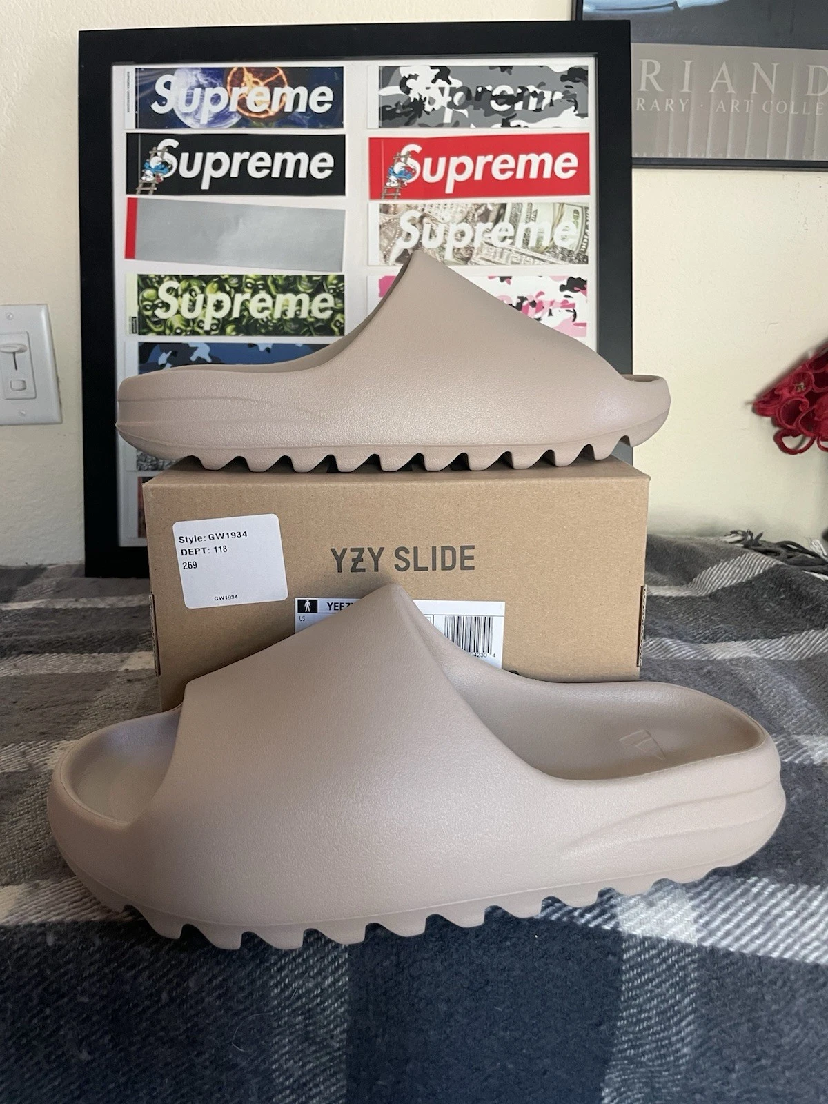 YEEZY Adidas YZY Slide Pure taglia 13 uomo fondo di magazzino GW1934