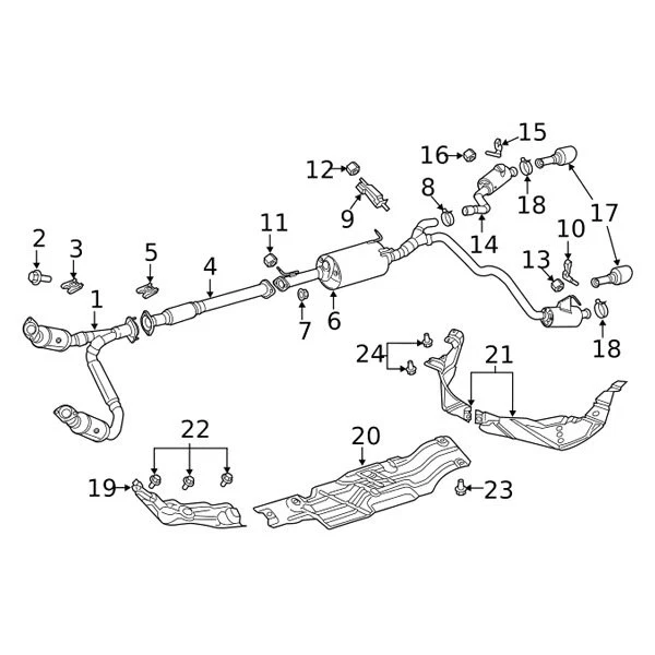 For Ram 1500 Classic 2019-2024 Ram 52122573AB Catalytic Converter Clamp - Image 4 of 4