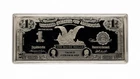 4 oz .999 Fine Silver One Dollar “Silver Certificate” Art Bar – Currency Style B