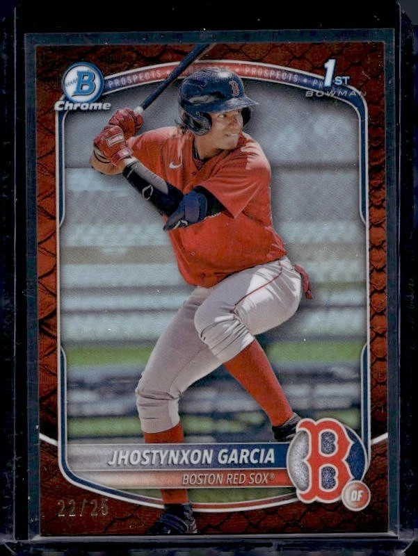 2025 Bowman Chrome Jhostynxon Garcia Reptilian Orange Refractor 1st Prospect /25