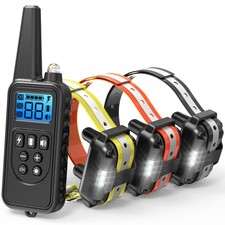 F-color Dog Training Collar with Remote 2600ft Shock Collar for Small Medium ...