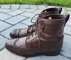 Allen Edmonds Dalton Lace Up Wingtip Boots 11.5 EEE Brown Leather DAINITE SOLES — photo 3