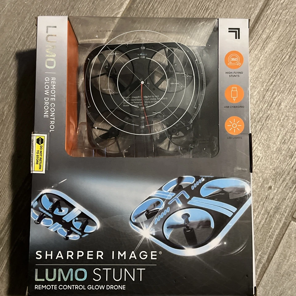 *NEW* Sharper Image Remote Control Drone - Lumo Glow Stunt DrONE LED LIGHTS NIB - Image 3 of 4