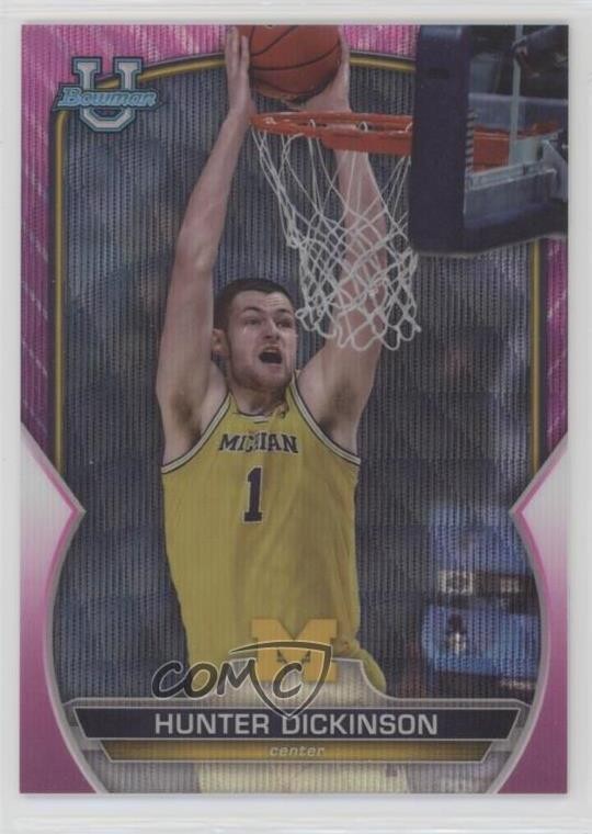 2022-23 Bowman U Chrome Pink Wave Refractor 80/125 Hunter Dickinson #36 4g8