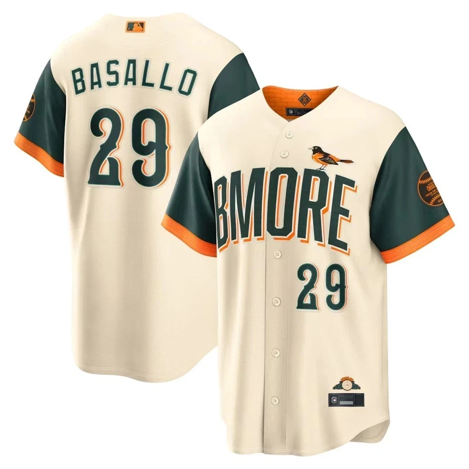 Men's Orioless Cream 2026 City Connect Stadium All Printed Baseball Jersey