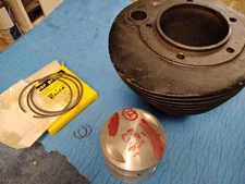 Royal Enfield Bullet 500 Std.Piston with Rings Clips Pin and Good Used Cylinder