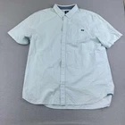 Vans Shirt Mens XXL Blue Classic Fit Button Up Short Sleeves Lightweight
