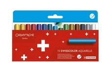 Swisscolor Water-Soluble Wax Pastels - Set of 15