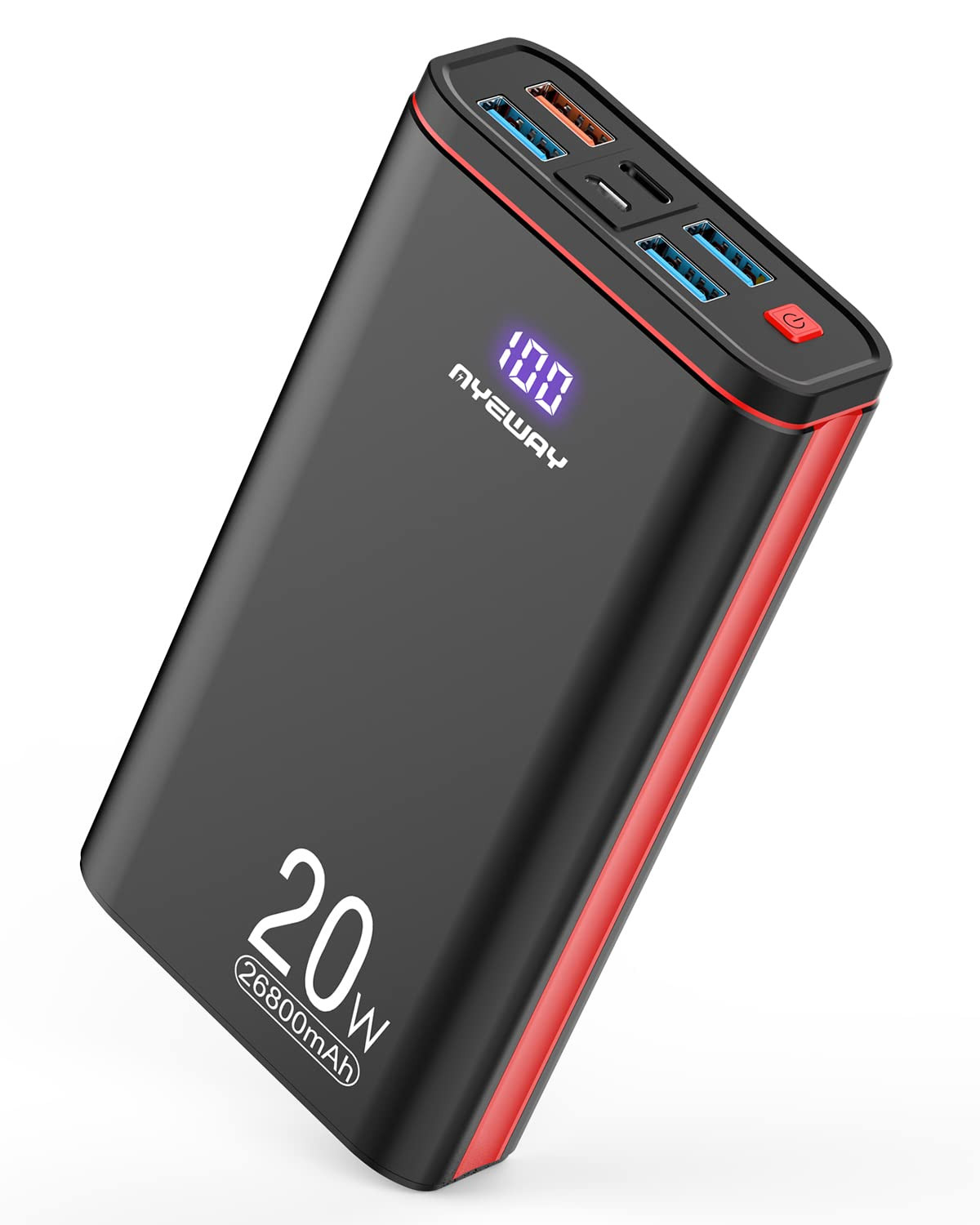 Battery Pack USB C Portable Charger PD 20W Fast Charging 26800mAh Power Bank ...