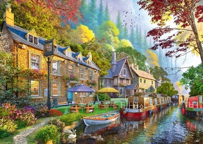 Ravensburger 1000 Piece Jigsaw Puzzle   Down the Lane No. 6 Canal Side Lane by D