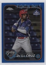 2024 Topps Pro Debut Chrome Blue Refractor /150 Carlos De La Cruz #PDC-51 bc8