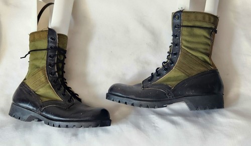 Bottes de combat jungle vintage années 60 époque Vietnam taille 8 N tropical tactique militaire - Photo 4/23