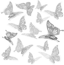 48Pcs Butterflies for Bouquets  Wall Decor - 4 Styles, 3 Sizes,