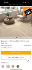 Tile Mountain Essenza Ivory Oak Wood Effect Matt Porcelain Floor Tile