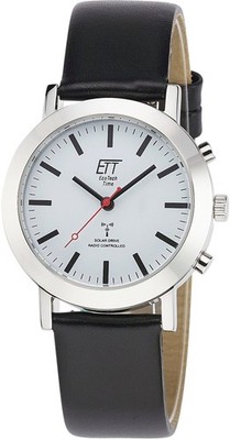 ETT Funkuhr Station Watch ELS-11581-11L Solar Edelstahlgehäuse 35 mm