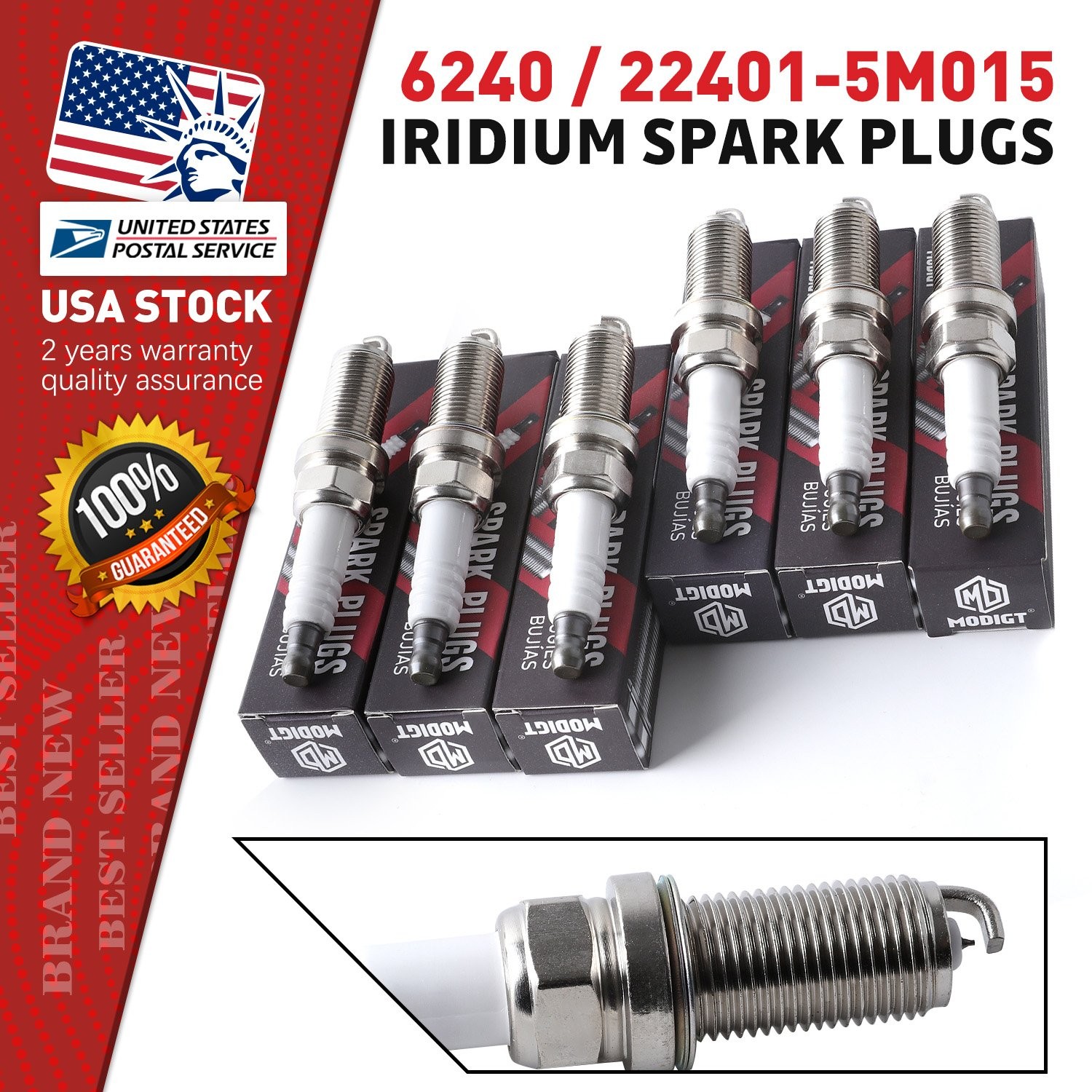 Fit For Nissan Frontier Brand-New Iridium Spark Plugs OEM# 6240 22401-5M015