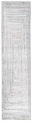 Saylor 100 Collection Runner Rug - 8' Runner, Grey & Ivory, Transitional Desi...