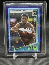 Arian Smith New York Jets 2025 Donruss Optic Rated Rookie Purple Shock #285