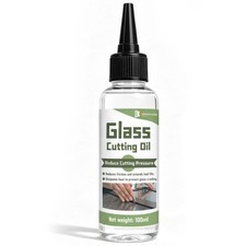 Glass Cutting Oil 3.38oz, Extends Cutter Life, Ensures Clean Cuts, for Staine...