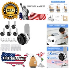 6 Durable Cam Locks with Keys: 5/8" Keyed Alike Privacy Protection for Cabinets
