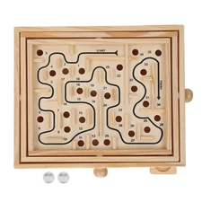 Wooden Maze Game Toy Labyrinth Puzzle for Adults Kids Elderly Boys Girls