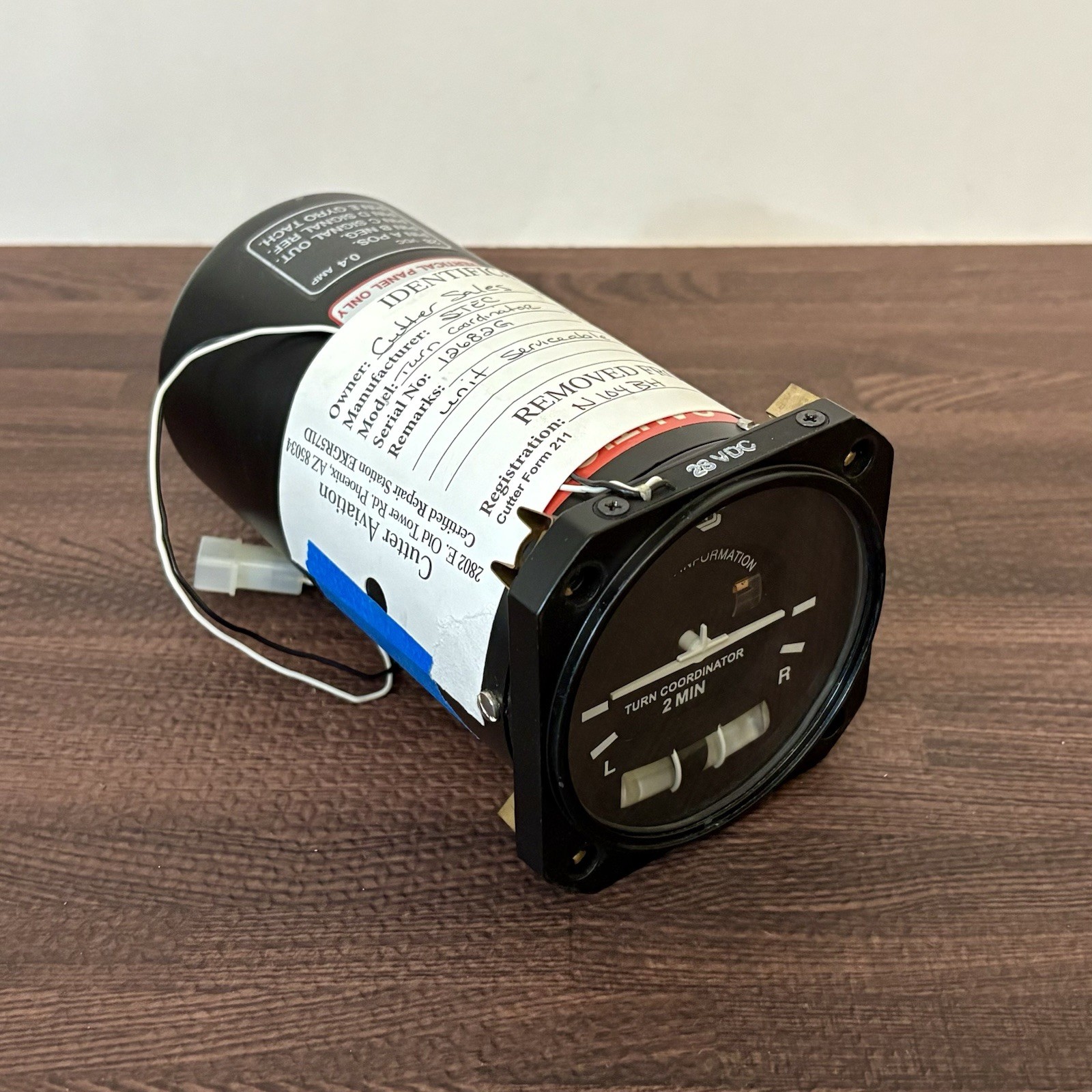 S-Tec Turn Coordinator 6405-28L - Working