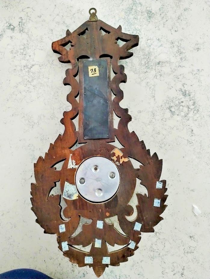Antique Black Forest Barometer/Thermometer carved wood, 100+ years old
