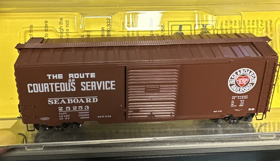 Kadee Cars HO RTR #5108 40’ PS-1 Boxcar Seaboard #25253 NIB - Image 3 of 3