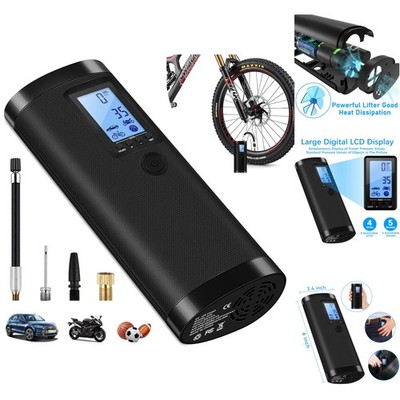 Akku Luftpumpe Elektrisch 10.3Bar, 150PSI Fahrradluftpumpe Kompressor mit LCD...